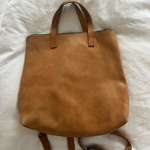 Leather backpack